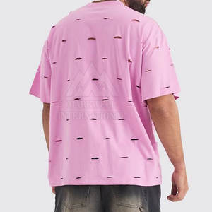 T-shirt délavé à la mode, nouveau design, streetwear, logo imprimé personnalisé, 100% coton, coupe ample, t-shirt délavé imprimé - Product Image 3