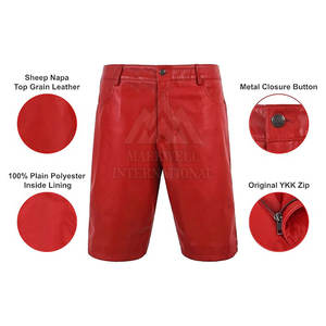 กางเกงขาสั้นหนังสำหรับผู้ชายกางเกงขาสั้นหนังทำจากจากจากปากีสถาน - Product Image 2