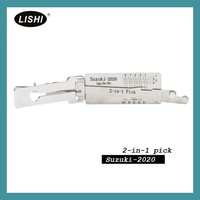 Herramienta LISHI 2 en 1 para Abrir y Decodificar Cerraduras de Automóviles Suzuki 2020, Acero Inoxidable, Ligera, Compacta, Uso Profesional