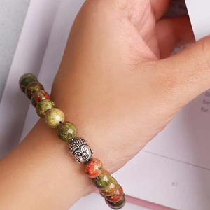 High Quality Unakite <b>Beads</b> Buddha <b>Bracelet</b> Romantic Gift Fashion Charm Jewelry for <b>Men</b> Women Energy Meditation - Product Image 4