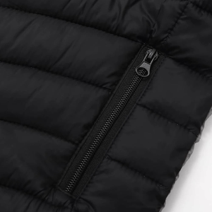 Veste matelassée unisexe bicolore gris noir à capuche, vêtement d'extérieur chaud d'hiver, imperméable, respirant, coupe-vent, épaisse, fermeture éclair - Product Image 3