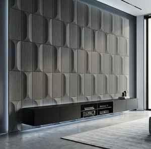 Panneau mural rectangulaire en pierre artificielle gris foncé texturé |   Revêtement Glam PU léger et durable pour la maison et le bureau - Product Image 5