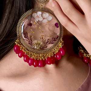 Nouveau plateau de base pour cabochon en résine Art Déco de HF Industries, pour la création de bijoux fantaisie, emballage individuel pour Diwali - Product Image 2