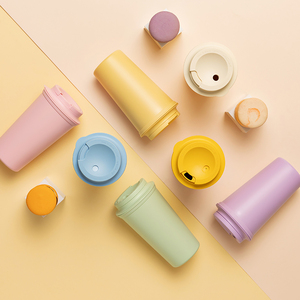 Promotional <b>Drinkware</b> <b>Plastic</b> Double Wall Mug with Lid Reusable Cup 16oz 450ml made in Korea - Product Image 3