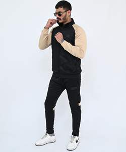 Ropa de entrenamiento para hombre de poliéster 100%, conjunto de joggers personalizados, chándal inferior activo de dos piezas con cremallera, traje de invierno - Product Image 3