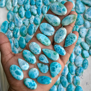 Larimar belleza durmiente Piedra Natural Larimar forma de mezcla lote de piedras preciosas sueltas cabujón fabricación de joyas precio al por mayor Lote - Product Image 1
