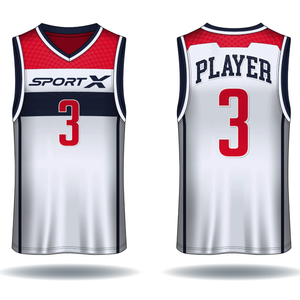 Maillot de basketball américain grande taille le plus vendu, respirant, été, uniformes personnalisés imprimés par transfert thermique, 100 % polyester - Product Image 2