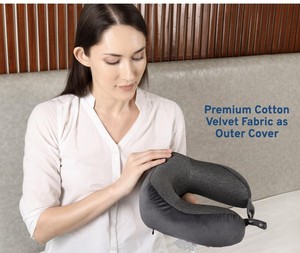 Top Selling Item 2025 Memory Foam Neck <b>Pillow</b> with Collar Shaped Travel Uses Neck Support <b>Pillow</b> For Sale - Product Image 3