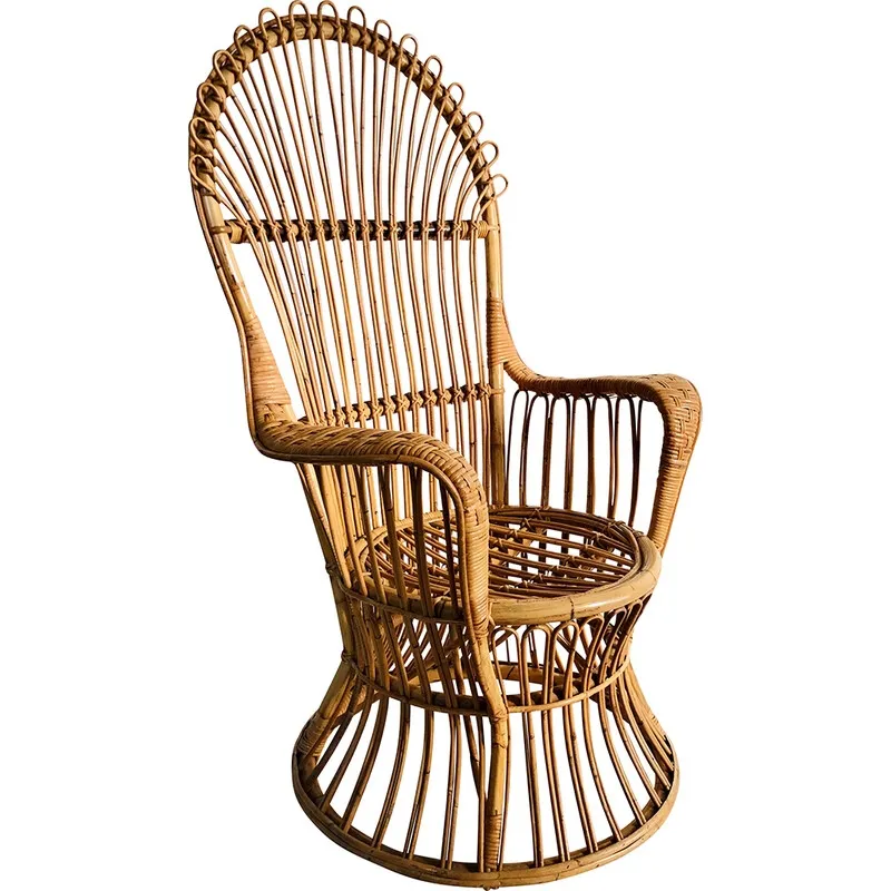 Винтажная Экологичная плетеная бамбуковая мебель для дома из ротанга стильные стулья для гостиной для украшения вашего домашнего сада