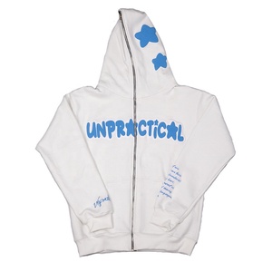 Econex Sports OEM Custom Full Zip-Up <b>Hoodie</b> for 100% Cotton Heavyweight Men's Plus Size <b>3D</b> Logo Face Zip Winter - Product Image 6