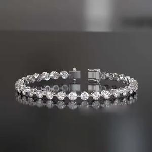 Bracelet de tennis 14K en argent sterling 925 de haute qualité avec bracelets élégants en moissanite diamant - Product Image 3