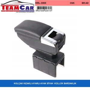 กล่องเก็บของคอนโซลกลางหน้ารถ Teamcar สีดำ แบบยูนิเวอร์แซล 1 ช่องสำหรับใส่ขวดและที่เขี่ยบุหรี่ รุ่น TC30-291006 - Product Image 4