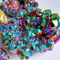 Cristal diode de quartz clair aura, améthyste, druse cristal, mini grappe d'ange, points bruts, moule de cristal, cristal