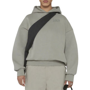 Sweat-shirt à capuche en molleton de coton de qualité supérieure en gros, lourd, à épaules tombantes, streetwear, pour hommes - Product Image 1