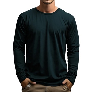 Camisetas Personalizadas para Hombre 100% Algodón, Cuello Redondo, Manga Larga, Diseño Transpirable Antiarrugas de Alta Calidad - Product Image 1