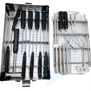 Ensemble de chirurgie de la colonne vertébrale endoscopique biportale unilatérale MIS professionnel, manuel, orthopédique, lombaire, en acier inoxydable, CE, Narham Enterprises - Product Image 1