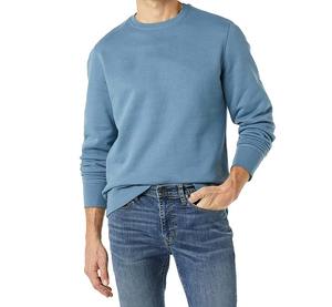 Pull à col rond en tricot lourd sur mesure, taille plus, pour homme, imperméable, anti-froissement, tissage durable, uni - Product Image 4