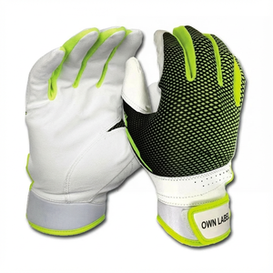 Gants de frappe de baseball en gros, couleurs personnalisées, motif en silicone antidérapant, adhérence fiable par tous les temps, gants de frappe de softball - Product Image 2