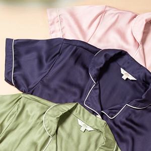 Pijamas de Verano al por Mayor para Niñas, Conjunto de Dos Piezas, Pijamas de Satén, Pijamas de Diseñador, Pijamas Cortos para Mujer - Product Image 2