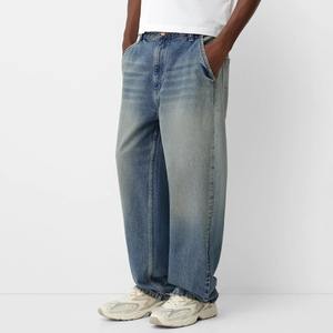 100% Cotton Washed Wholesale <b>Men's</b> Jeans Stylish Casual Design Baggy Pants Custom Top Quality Breathable Denim Pants - Product Image 4