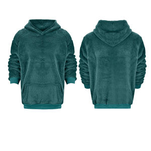 Autumn Winter <b>Fur</b> Pullover <b>Hoodies</b> Front Two Pocket Slim Fit Fashion Warm Comfortable <b>Fur</b> <b>Hoodies</b> For Men's - Product Image 4