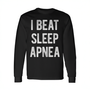 Maglietta a maniche lunghe per sopravvissuti all'apnea del sonno: Sconfiggi l'apnea del sonno con stile - Maglietta promozionale - Product Image 2