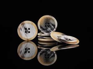 Brown Buttons 10mm, 15mm, 20mm, 23mm, <b>25m</b>, 28mm Perfect for Suit, Shirts, Coat. Natural Horn. Handmade Real Genuine Horn Button - Product Image 2