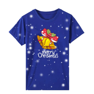 Camiseta de moda navideña, Camisetas estampadas para mujer, cuello redondo, suelta, de comercio exterior, transpirable, venta al por mayor, camiseta navideña para mujer - Product Image 6