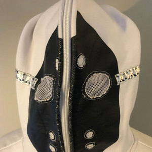 Sudadera con capucha polar de invierno de manga larga con cremallera de cara completa patrón sólido de diamantes de imitación poliéster/algodón en línea superventas - Product Image 2