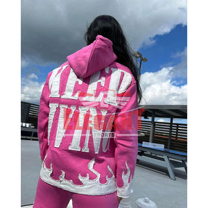 Chándales bordados desgastados para hombre, chándales acampanados, conjuntos de pantalones acampanados, Jersey, chándal acampanado, diseño personalizado - Product Image 1