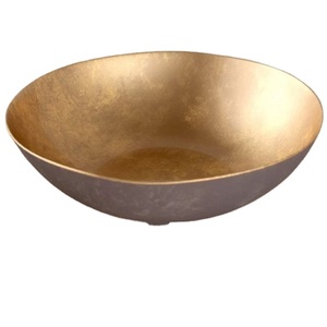 Vajilla para servir alimentos redondeada pulida en oro de embalaje Premium, cuenco de forma redonda para servidor de frutas con calidad sostenible - Product Image 1