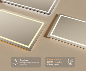 Espejo de baño con iluminación LED 120x70cm (LED001), blanco neutro 4500K - Product Image 4