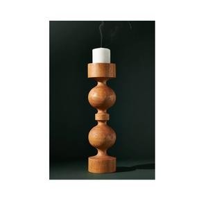 Candelabros de madera decorativos de último diseño para decoración del hogar uso navideño Logotipo de tamaño personalizable pilar de madera de mango de alta calidad - Product Image 5