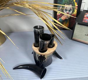 Cuerno de búfalo ecológico hecho a mano, cuernos vikingos para beber, vasos religiosos de hidromiel para festividades y canalización de guerrero interior - Product Image 6