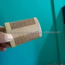 Ensemble de peignes en bois faits à la main - Brosse à cheveux naturelle et peigne coiffant pour le contrôle des frisottis et le volume (OEM) - Product Image 3