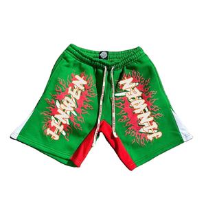 กางเกงขาสั้นพิมพ์ลายสกรีนแบบกำหนดเองสำหรับฤดูร้อนปี 2024 ผ้าฝ้ายฟลีซคุณภาพสูง เอวยางยืดแบบมีเชือกผูก - Product Image 1