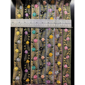 Wholesale Honey Lace Brand Bridal Fabric Embroidered Sequin Floral Pattern Lace Modern Traditional Wear Wedding Business Style - Product Image 1