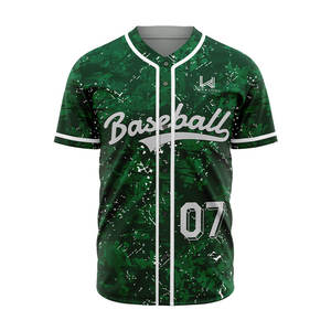 <b>Men's</b> Plus Size V-Neck <b>Baseball</b> Jersey Sportswear Full Button <b>T</b>-<b>Shirts</b> Breathable Sublimation Printed Blank <b>Baseball</b> Jersey - Product Image 4