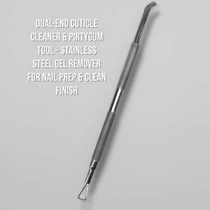 A10jet 1 pièce Pousse-cuticules double face en acier inoxydable pour la préparation et le nettoyage des ongles après le retrait du gel - Product Image 1