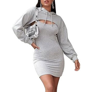 Sweat-shirts courts pour femmes, utilisation en hiver, coton/polyester, séchage rapide, respirant, anti-boulochage, sweat-shirts courts pour femmes - Product Image 3