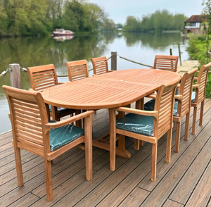 Conjunto de Comedor de Madera Resistente a la Intemperie (8 Plazas) - Product Image 5