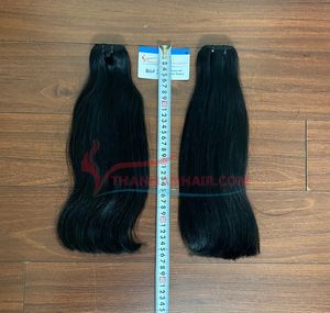 100% Extensions humaines brutes vierges de haute qualité trame droite naturelle noire ruban pré-collé trame de génie vietnamien non traitée - Product Image 2