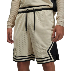Shorts de basket-ball beiges pour hommes avec panneaux latéraux noirs, shorts de sport en maille respirante, logo personnalisé, vêtements d'entraînement de gym - Product Image 1