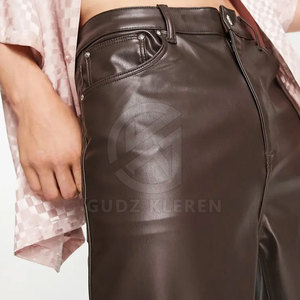 Vente en gros de pantalons en cuir bon marché Pantalons en cuir pour hommes personnalisés Pantalons en cuir pour hommes au design unique - Product Image 3