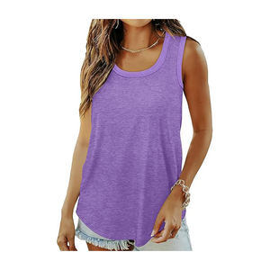 Women's High Quality Lightweight Woven Tank Top for Summer Top Trending Outdoor Wear with Button & <b>Ribbon</b> <b>Decorations</b> - Product Image 6
