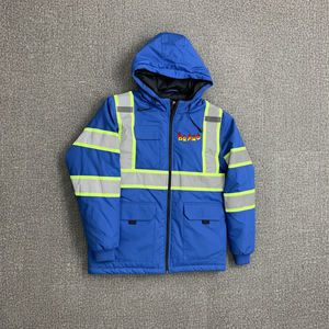 Chaqueta de Seguridad Reflectante de Alta Visibilidad 100% Poliéster con LED Intermitente EN ISO 20471 Clase 2 Impermeable con Múltiples Bolsillos Chaqueta de Dos Tonos - Product Image 6