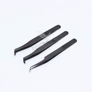 ชุดแหนบขนตาสแตนเลสแบบมืออาชีพชุด3ชิ้นอุปกรณ์ปลายแหลมเครื่องมือแต่งหน้าแบบยั่งยืนสำหรับการต่อขนตา - Product Image 1