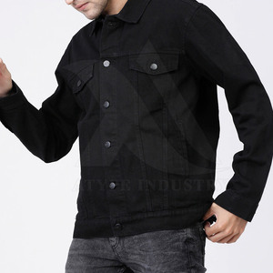 Veste d'hiver en jean décontracté de couleur unie veste en jean confortable vente en ligne veste en jean pour hommes - Product Image 2