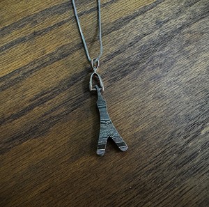 Damascus steel <b>Y</b> Pendant <b>Necklace</b> With Zircon Channel Setting Minimalist Letter Design Unisex Everyday Wear Link Chain - Product Image 3