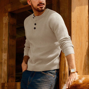 Chandails en laine à manches longues de marque avec logo personnalisé pour hommes Meilleures ventes Chandail pour hommes à prix raisonnable pour tenue décontractée - Product Image 3